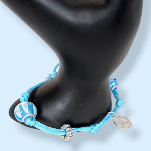 (2/$20) Blue Cord Charm Bracelet - Picture 3 of 4